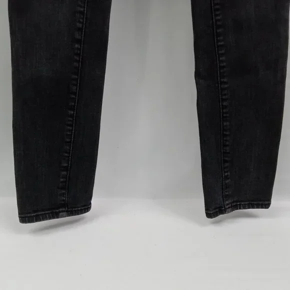 American Eagle Black Denim Super Stretch Skinny Jeans Size 0 - Picture 4 of 8